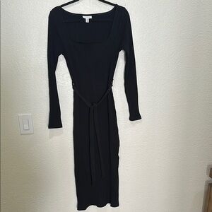 Elegant Black Long Sleeve Dress